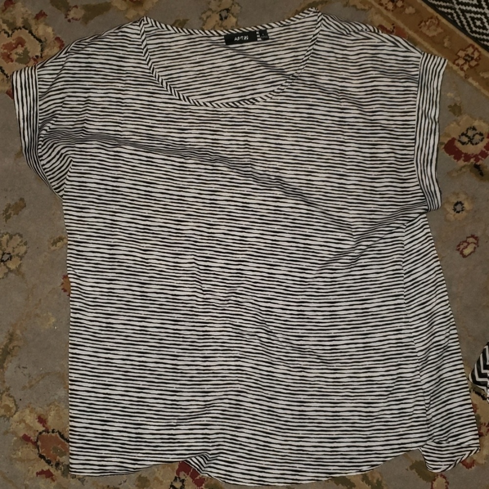 apt 9 striped blouse